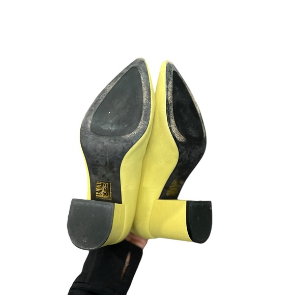 ANINE BING Chloe Leather Yellow Sock Heeled Boots - Picture 9 of 13